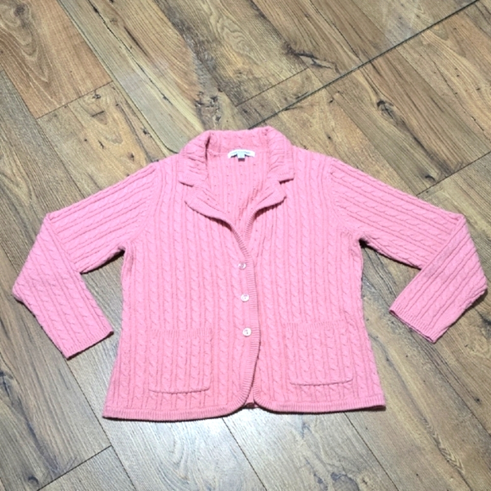 Mercer Street Studio Pink Cable Knit Cardigan